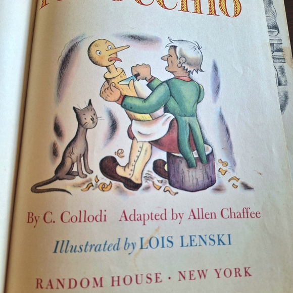 Pinocchio Illustrated Antique 1946 Book by Lois Lenski - Picture 3 of 13